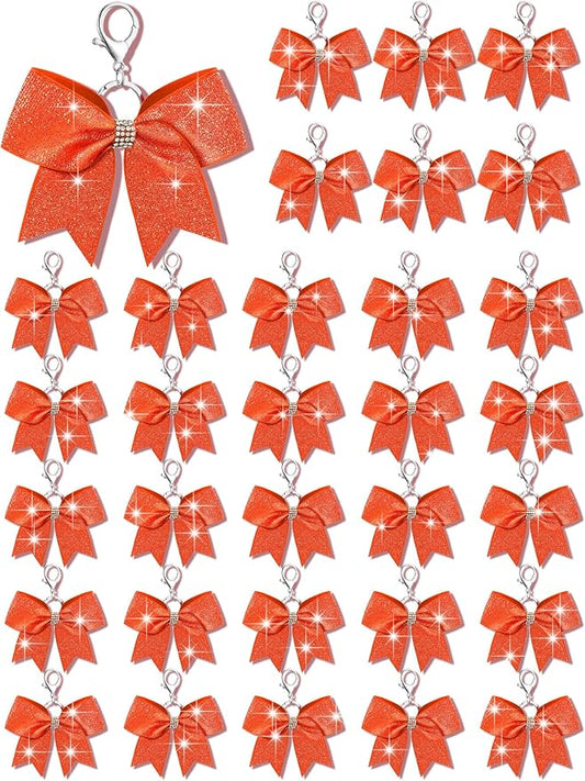 Tondiamo Cheer Bow Keychain Cheer Keychain with Rhinestones Cheerleader Keyrings for Teen Cheerleading Sports Accessory
