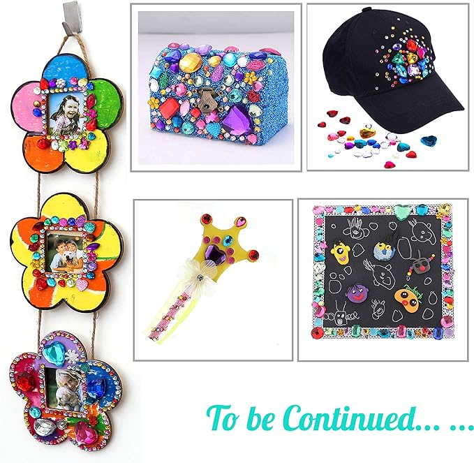 RICHNESS 110pcs Self Adhesive Craft Jewels Jumbo Bling Crystal Gem Stickers Assorted Shapes Colors Rhinestone Stickers for Arts & Crafts Projects