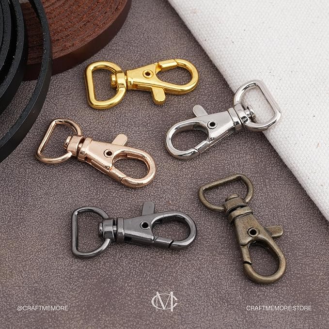 20pcs Swivel Lobster Claw Clasp Trigger Snap Hooks for Purse Making Macrame Lanyard Clip CSPS (5/8 Inch, Silver)