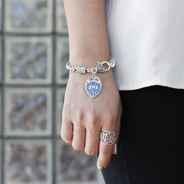 Inspired Silver - Silver Customized Charm Bracelet with Cubic Zirconia Jewelry