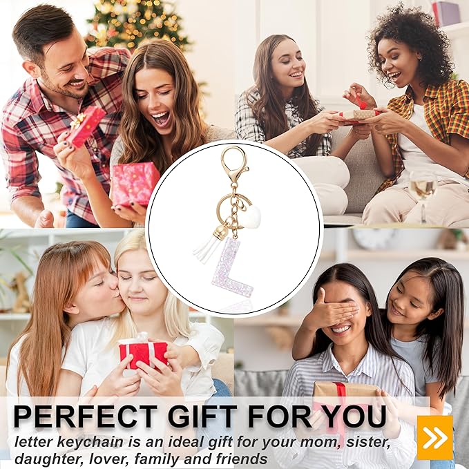 Alphabet Initial Letter Keychain Cute Heart Resin - Letter Keychain for Backpack Charms - Initial Keychains for Women