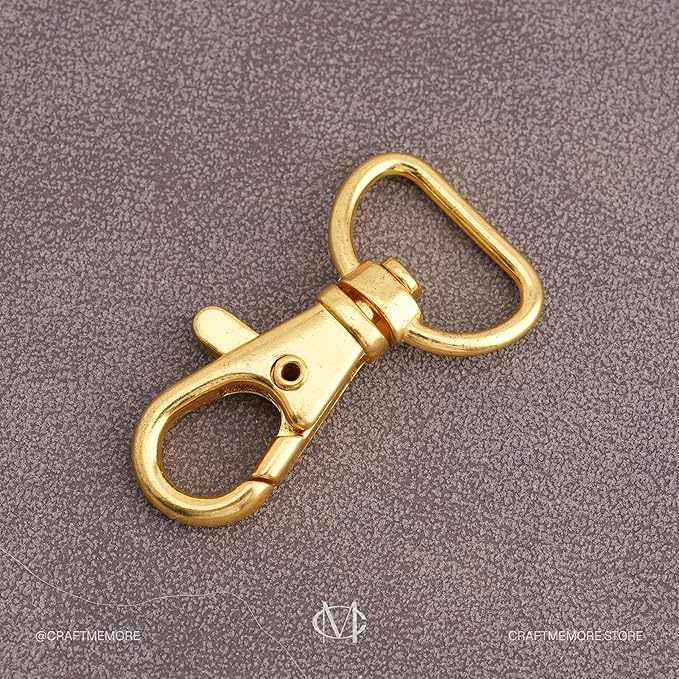 20pcs Swivel Lobster Claw Clasp Trigger Snap Hooks for Purse Making Macrame Lanyard Clip CSPS (5/8 Inch, Gold)