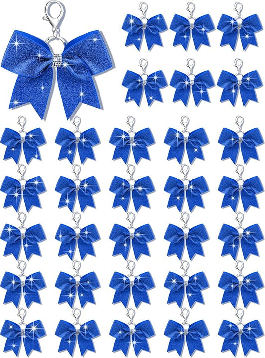 Tondiamo Cheer Bow Keychain Cheer Keychain with Rhinestones Cheerleader Keyrings for Teen Cheerleading Sports Accessory