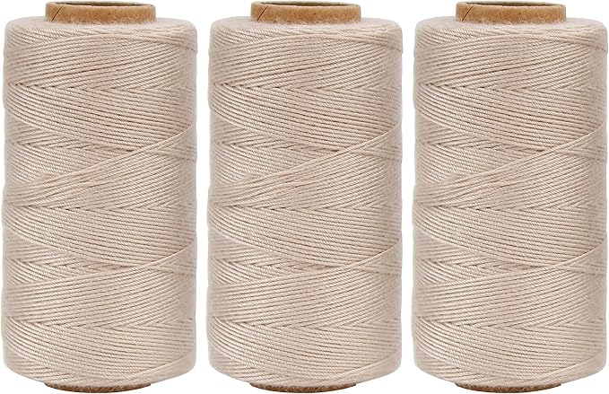 Lusecarl Needle and Thread for Hair Extensions 3 Rolls Hair Weave Sewing Threads with 10 Pcs C J I Shape Curved Upholstery Needles for Hand Sewing, Hair Extensions, Making Wigs DIY (10+3, Blond)