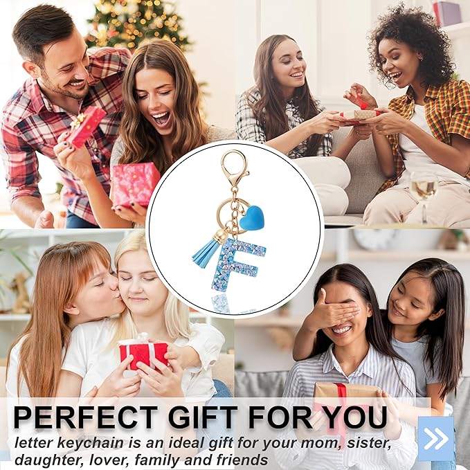 Alphabet Initial Letter Keychain Cute Heart Resin - Letter Keychain for Backpack Charms - Initial Keychains for Women