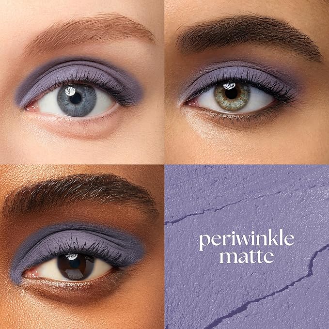 Julep Eyeshadow 101 Cream-to-Powder Waterproof Shadow Stick – Periwinkle Matte – Long-Lasting, Crease-Proof, Light Blue Purple Matte Cream Eyeshadow with Built-in Smudger