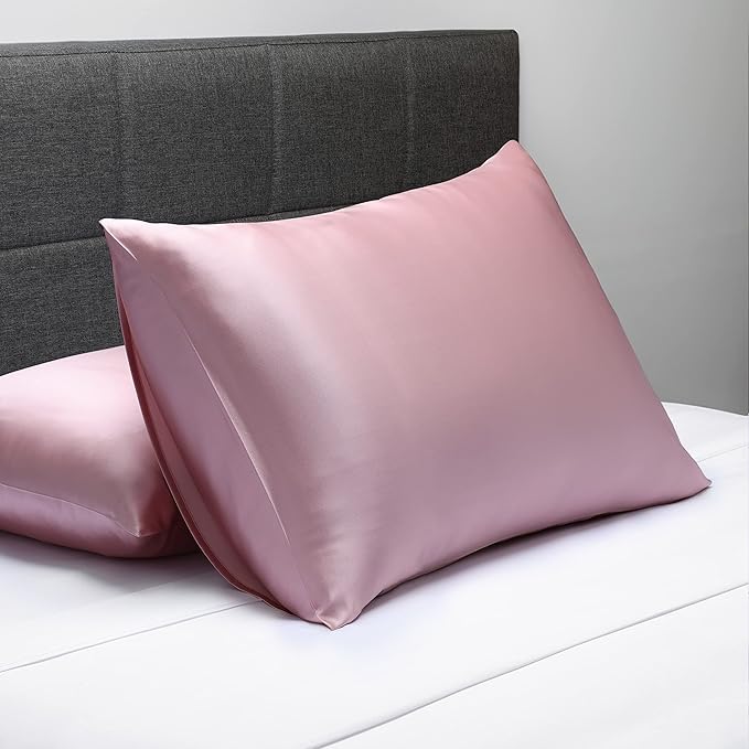 Fishers Finery 25mm 100% Pure Mulberry Silk Pillowcase (English Rose Queen)