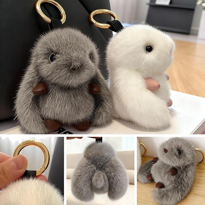 Cute Plush Keychain, Car Pendant, Bag Purse Backpack Charm Accessory, Gift for Girls Women