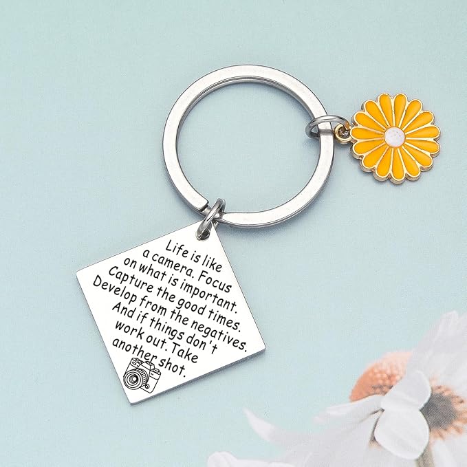 Camera Gifts Photography Decor Keychain Thank You Gifts for Photographer Christmas Keychain