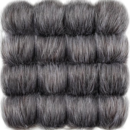 Tatuo 16 Pcs Faux Fur Pom Poms for Hat 4 Inches Large Fluffy Pom Balls for Crafts Knitting Beanies Shoes Scarves Bag Pompoms Keychain Charms Winter DIY Accessories (Light Gray)