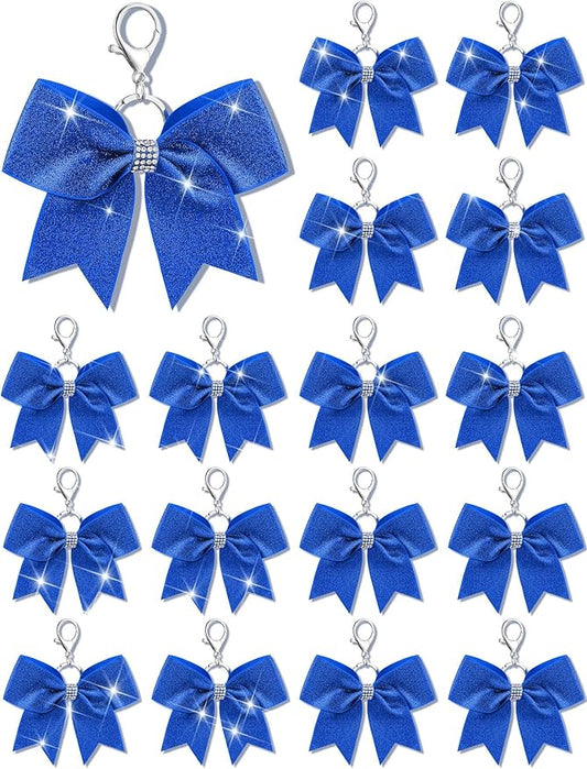 Tondiamo Cheer Bow Keychain Cheer Keychain with Rhinestones Cheerleader Keyrings for Teen Cheerleading Sports Accessory