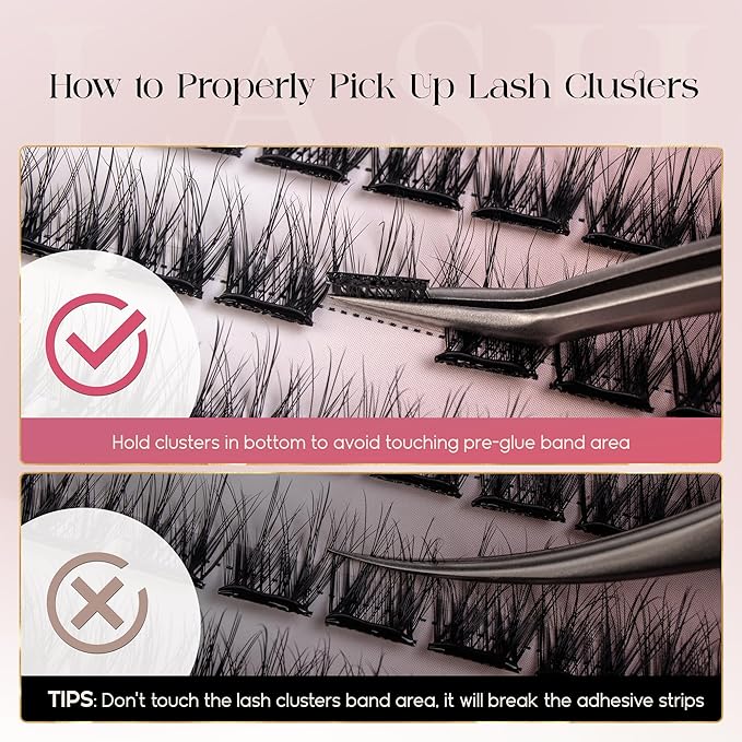 BEFER Self Adhesive Eyelashes Clusters, D Curl 10-16MM Pre Glued Lash Natural Look No Glue No Remover Needed Reusable Lashes Press on Eyelash Clusters Easy for Use DIY at Home(ZE02,Vigor)