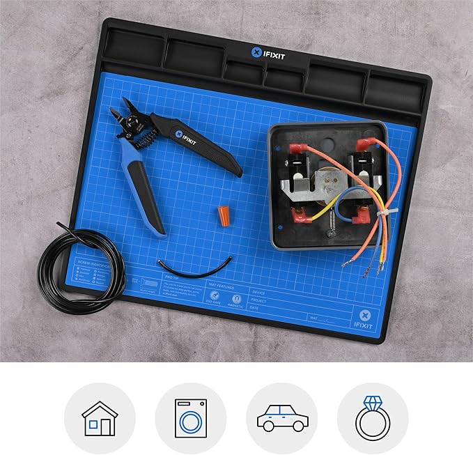 iFixit Mandible Flush Cutters - Precision Clippers for Cables, Jewelry, Wires Soldering Electronics Repair