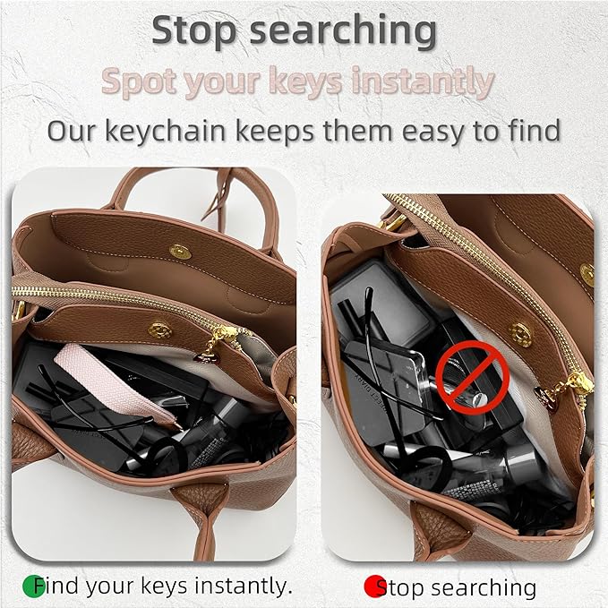 Stretchy Wristlet Initial Keychain, Key Chains Women Cute with Keyring, Llaveros para Mujer, Car Key Accessories