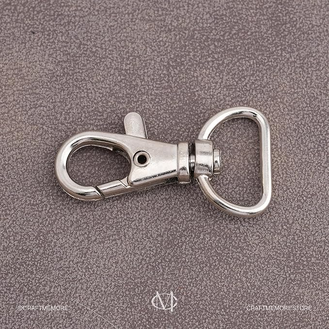 20pcs Swivel Lobster Claw Clasp Trigger Snap Hooks for Purse Making Macrame Lanyard Clip CSPS (5/8 Inch, Silver)