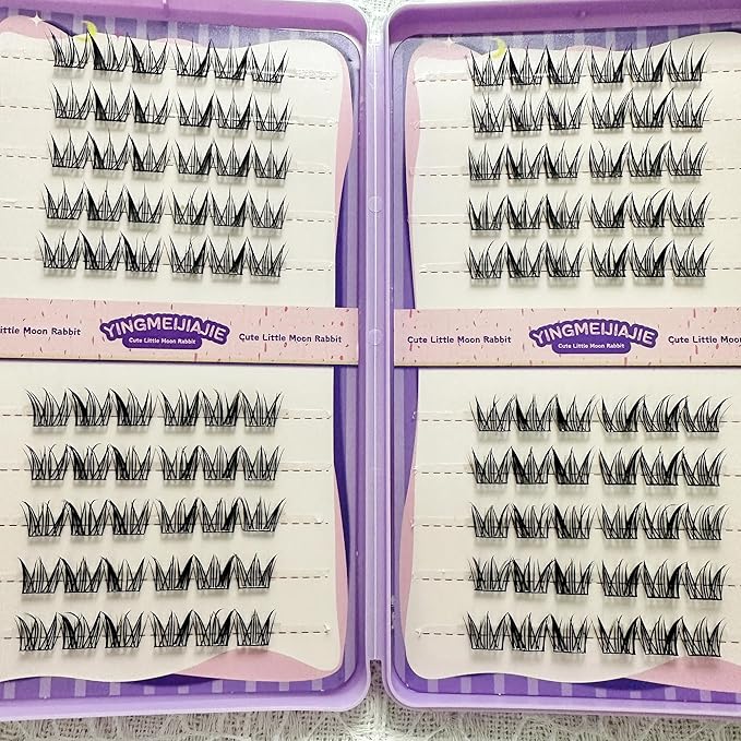 Clicar 10-16mm magnetic eyelashes,C-D Curvature lash clusters kit,3D Wispy Lashes Clusters DIY Lash Extension Kit,No need Glue (120pcs 10-12mm 40D)