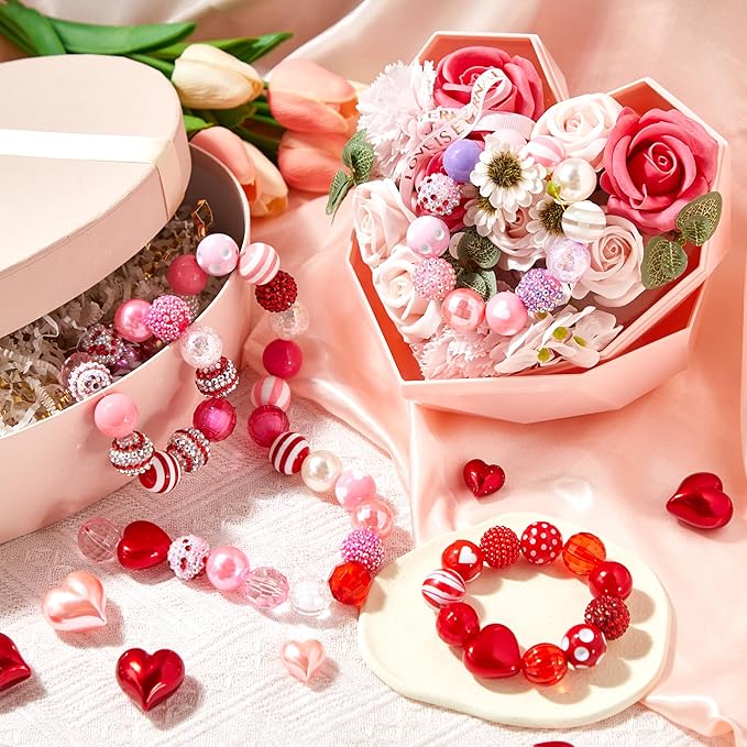 100 Pcs 20mm Rhinestone Bubblegum Beads for Pens Mixed Crystal Resin Chunky Beads for DIY Craft Keychain Necklace Bracelet Jewelry Making(Sweet Color)