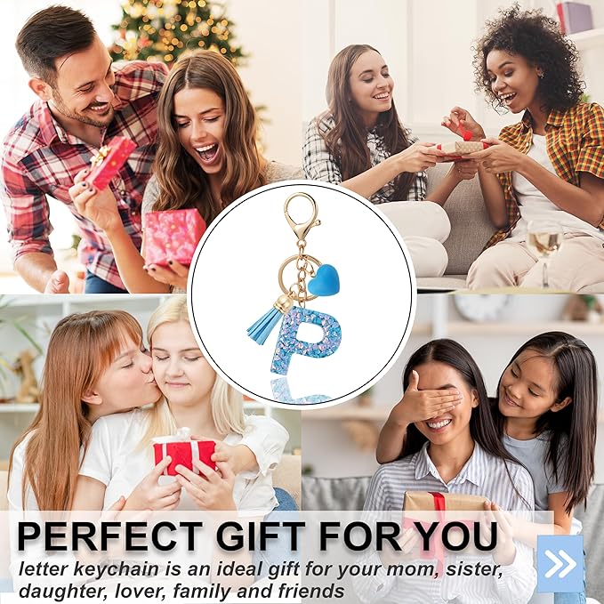 Alphabet Initial Letter Keychain Cute Heart Resin - Letter Keychain for Backpack Charms - Initial Keychains for Women