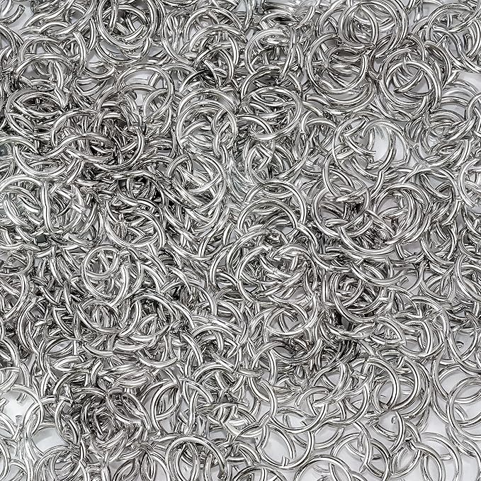 500Pcs 12mm Stainless Steel Open Jump Rings 15 Gauge Metal O Rings Single Loop Connectors for Jewelry Necklaces Bracelet Earrings Keychains Chainmail DIY Making