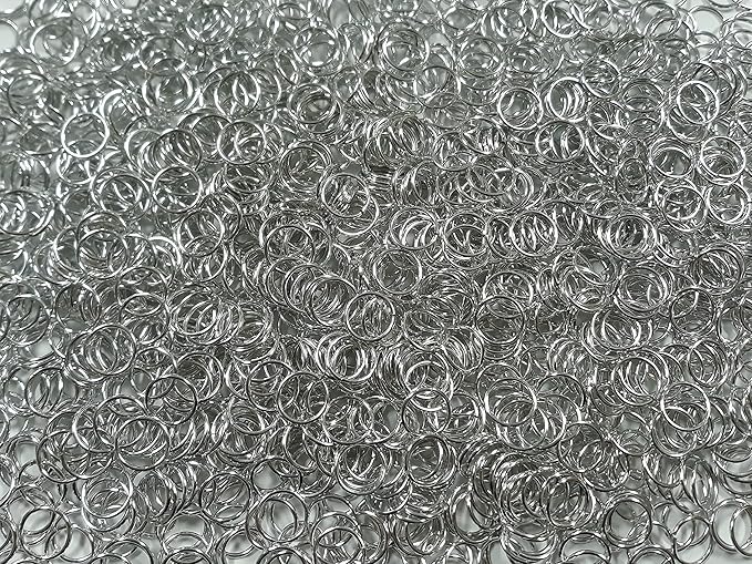 1 Pound Bright Aluminum Chainmail Jump Rings 18G 3/8" ID (4200+ Rings)