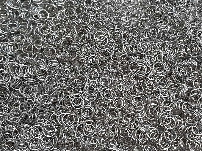 1/2 Pound Bright Aluminum Chainmail Jump Rings 20G 1/4" ID (5200+ Rings)