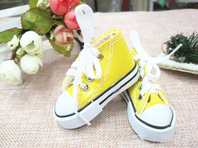 7.8CM Canvas Doll Shoes Keychain for Barbie Dolls