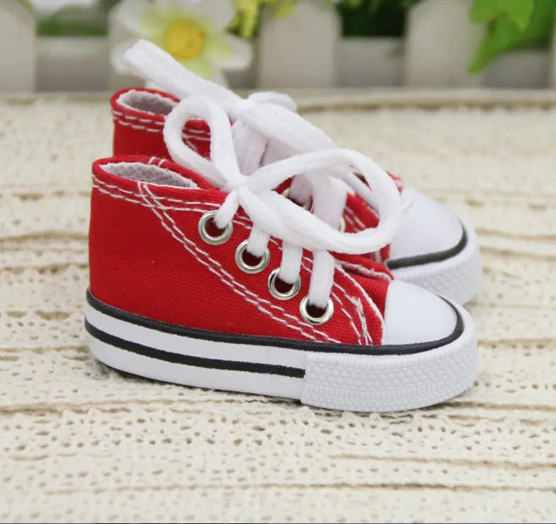 7.8CM Canvas Doll Shoes Keychain for Barbie Dolls