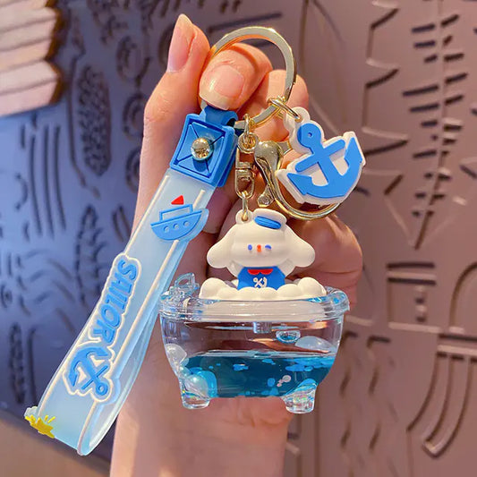 Cartoon Doll Keychain - Cute Female Couple Design