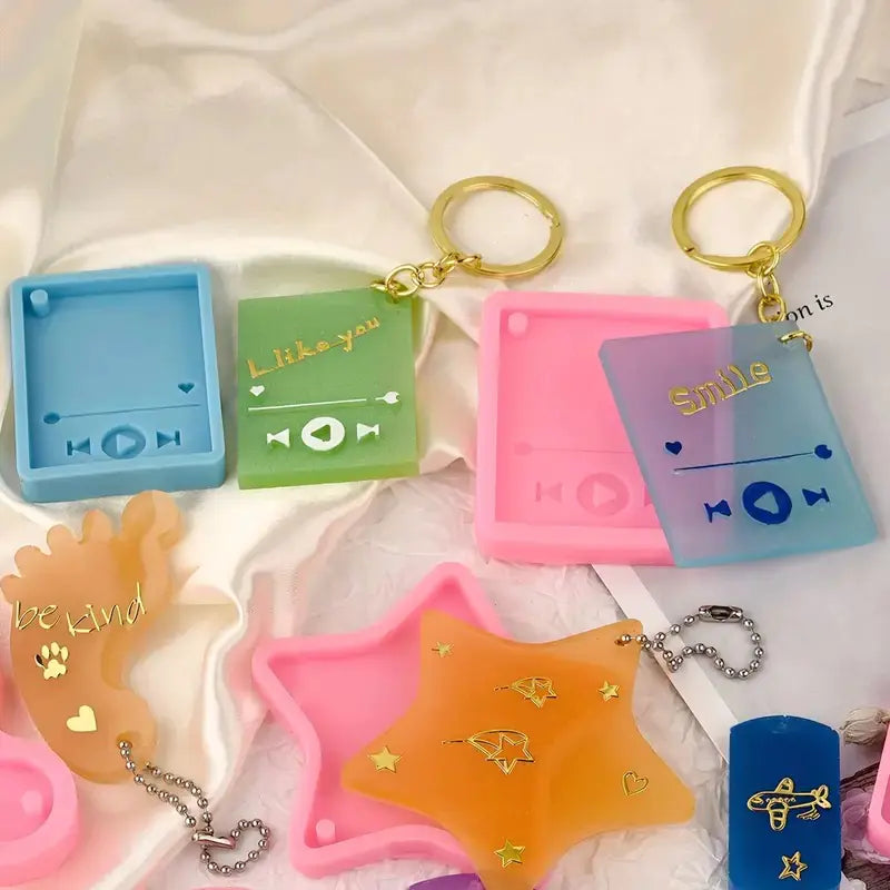Music Player Keychain Silicone Mold for DIY Crafts
