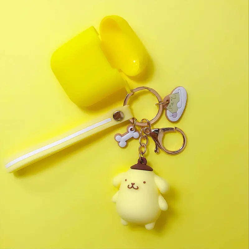 Korean Style Cartoon AirPods Case with Keychain (DIY)