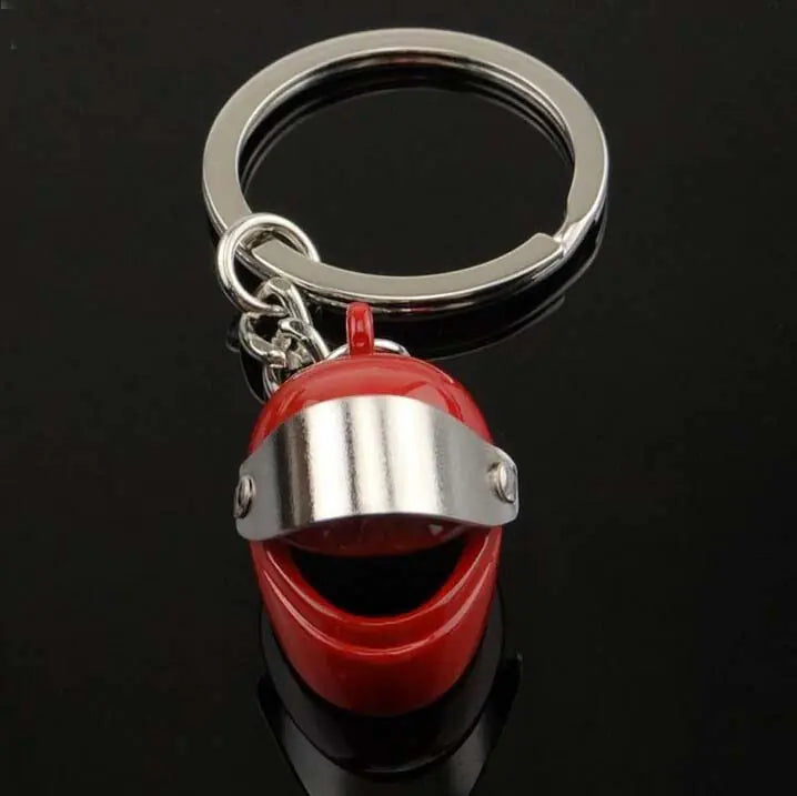 Mini Stereo Helmet Motorcycle Keychain Jewelry