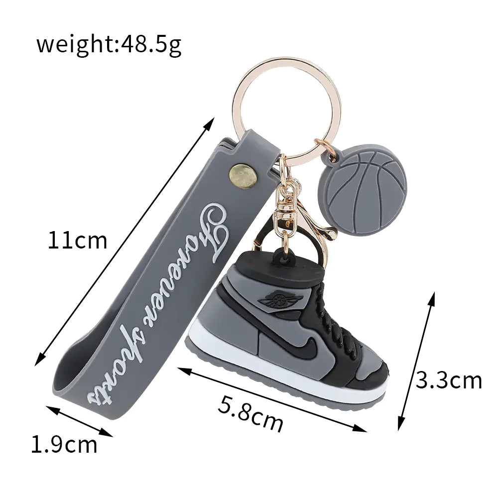 Creative Silicone AJ Shoe Mold Keychain Bag Charm