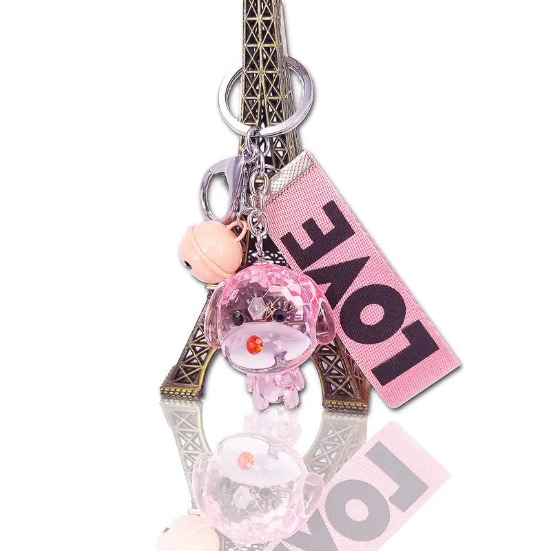Teddy Dog Keychain, Cartoon Dog Acrylic Key Holder