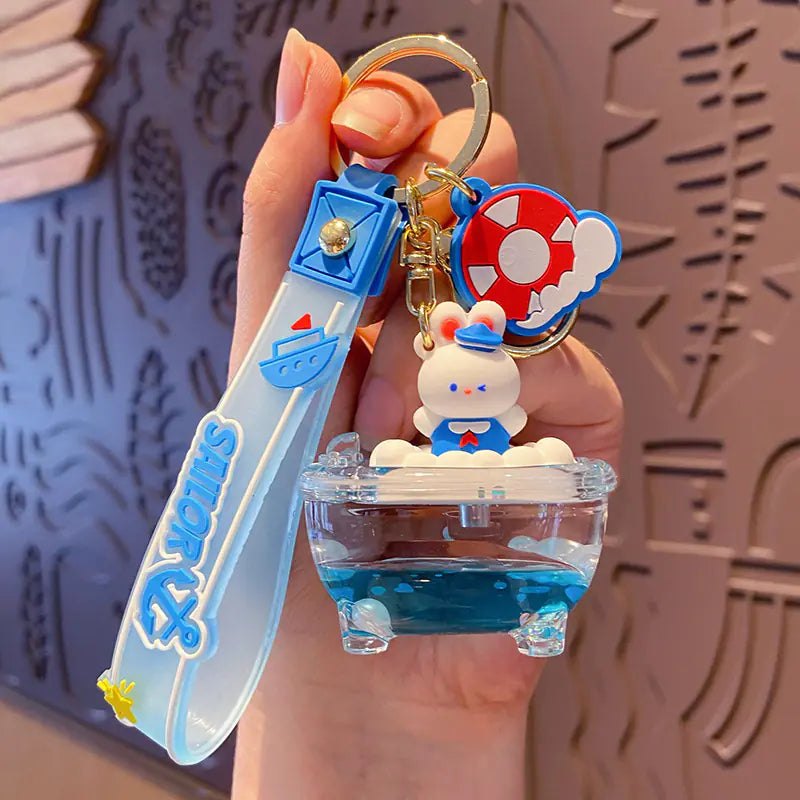 Cartoon Doll Keychain - Cute Female Couple Design