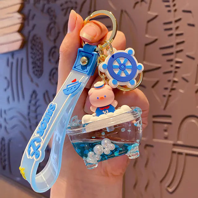 Cartoon Doll Keychain - Cute Female Couple Design