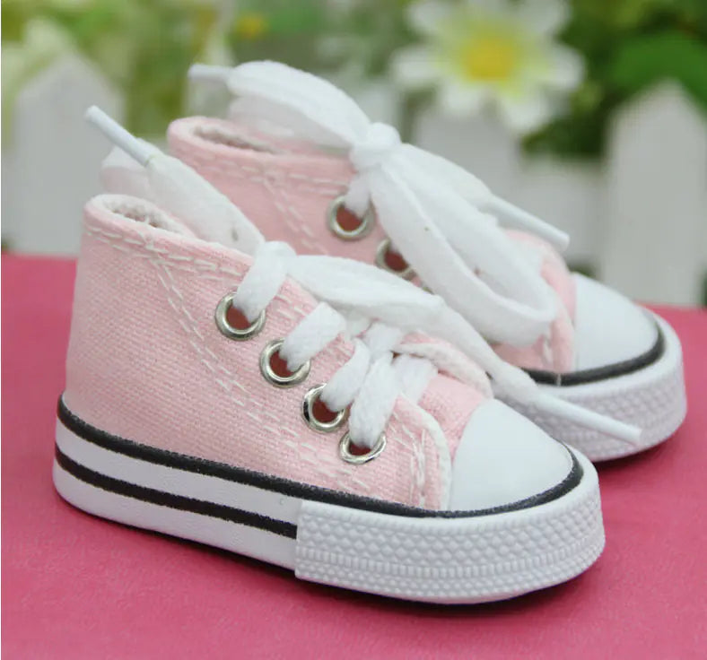 7.8CM Canvas Doll Shoes Keychain for Barbie Dolls