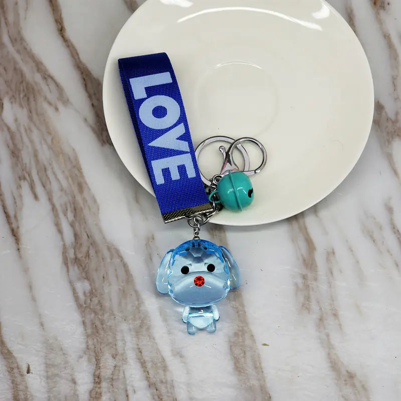 Teddy Dog Keychain, Cartoon Dog Acrylic Key Holder