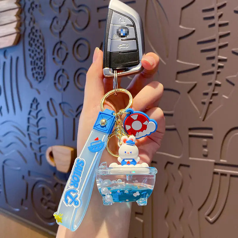 Cartoon Doll Keychain - Cute Female Couple Design