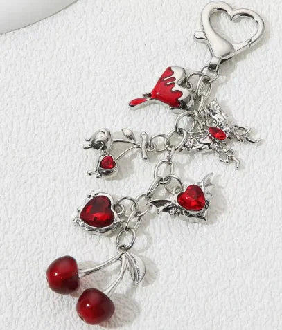 French Ribbon Bowknot Alloy Keychain