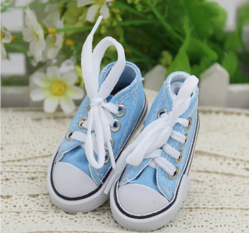 7.8CM Canvas Doll Shoes Keychain for Barbie Dolls