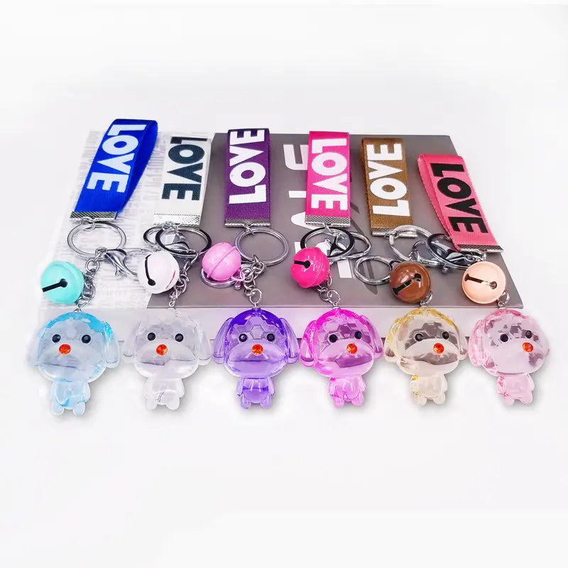 Teddy Dog Keychain, Cartoon Dog Acrylic Key Holder