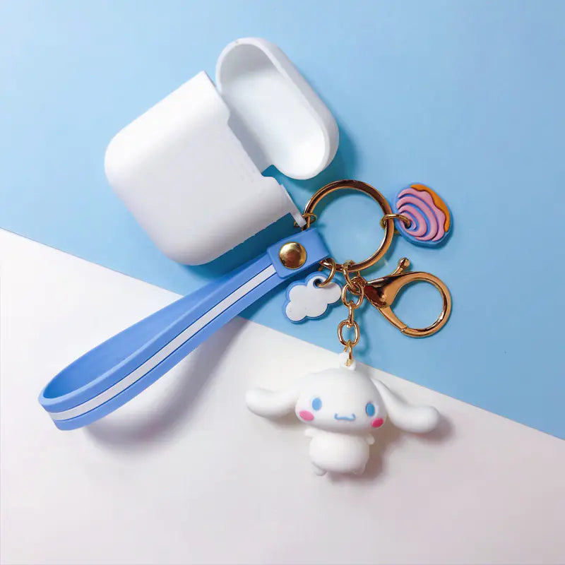 Korean Style Cartoon AirPods Case with Keychain (DIY)