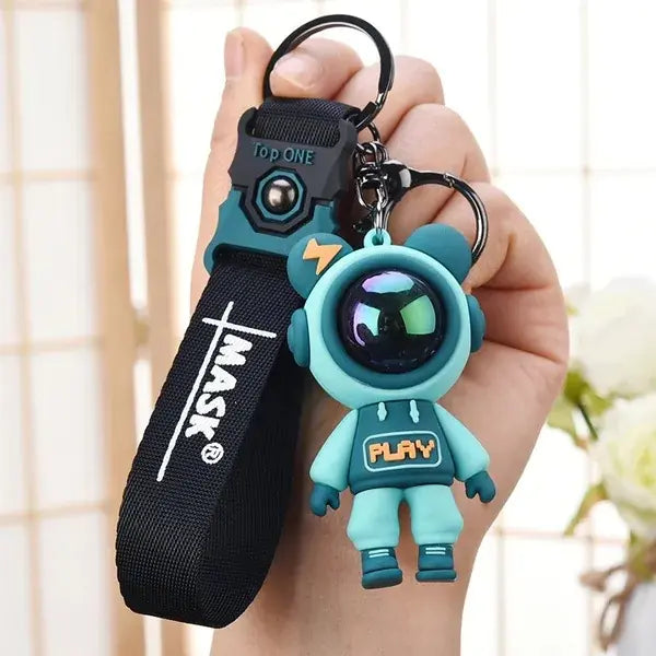 Creative Cartoon Astronaut Bear Keychain Charm Accessory