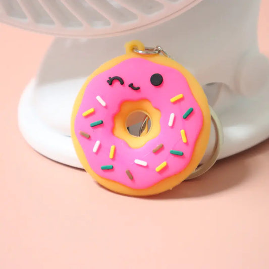 3D Smiley Donut Bread Pendant Keychain Jewelry