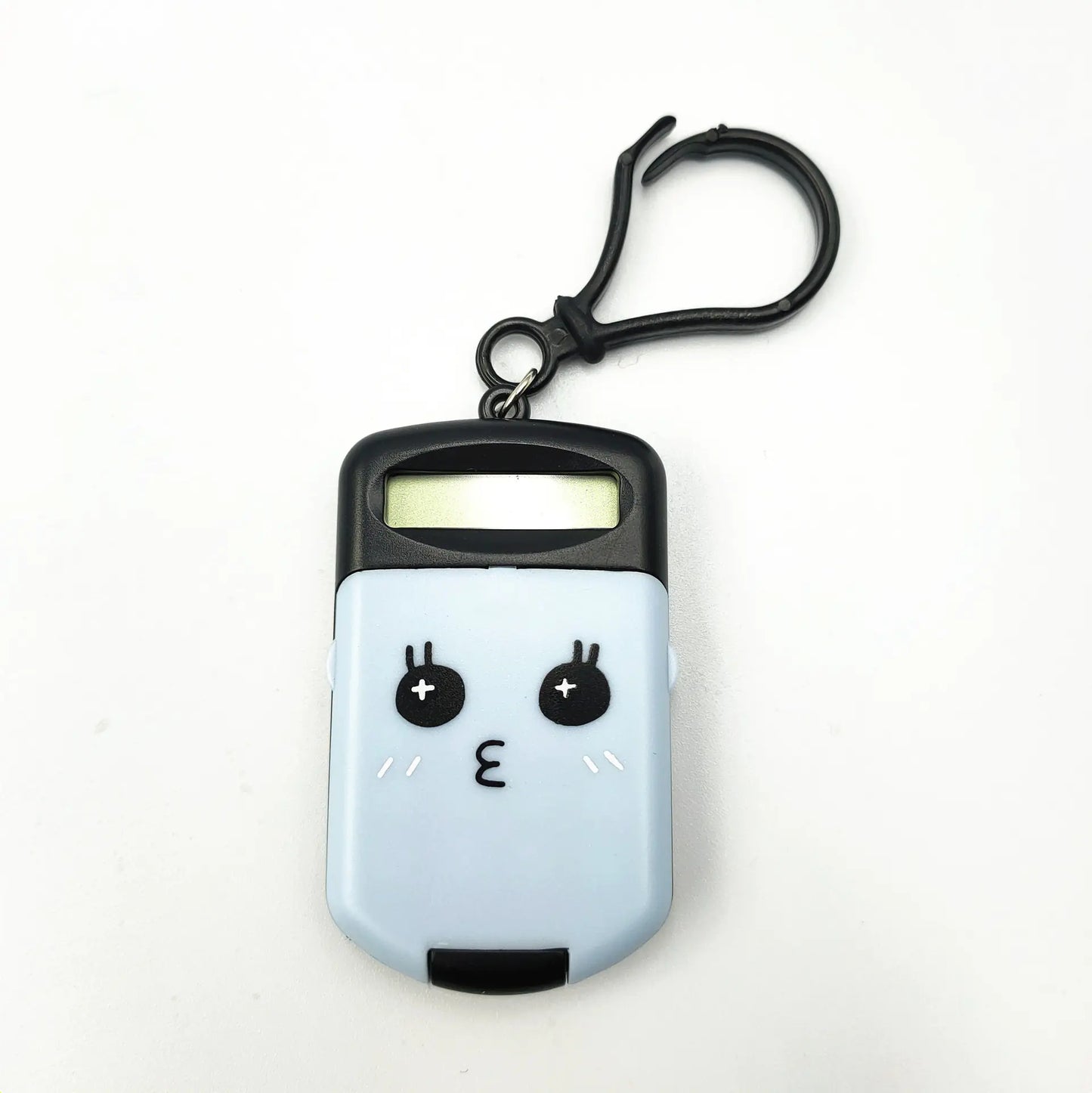 Smiling Face Emoji Biscuit Mini Calculator Keychain
