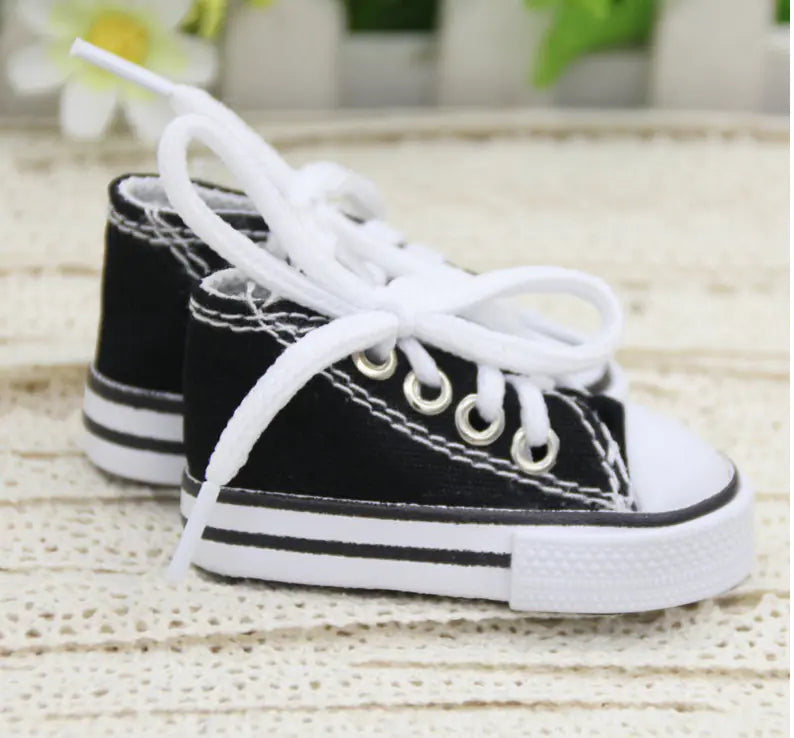 7.8CM Canvas Doll Shoes Keychain for Barbie Dolls