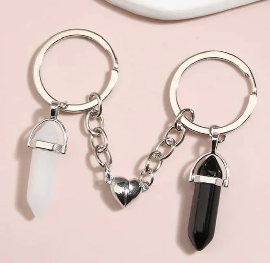 Spaceman Magnetic Love Keychain