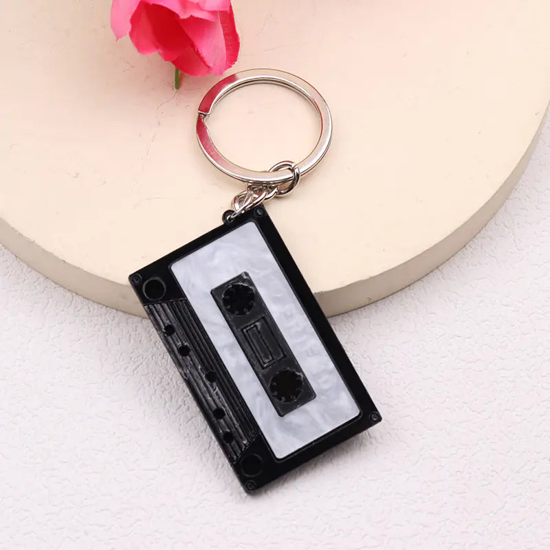 Trendy Geometric Rectangular Keychain Pendant for Women