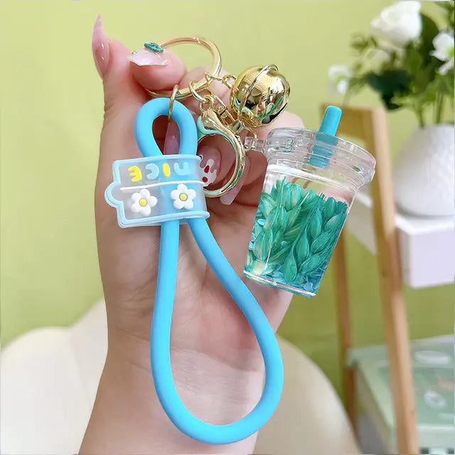 Exquisite Acrylic Wheat Ear Keychain Pendant Jewelry