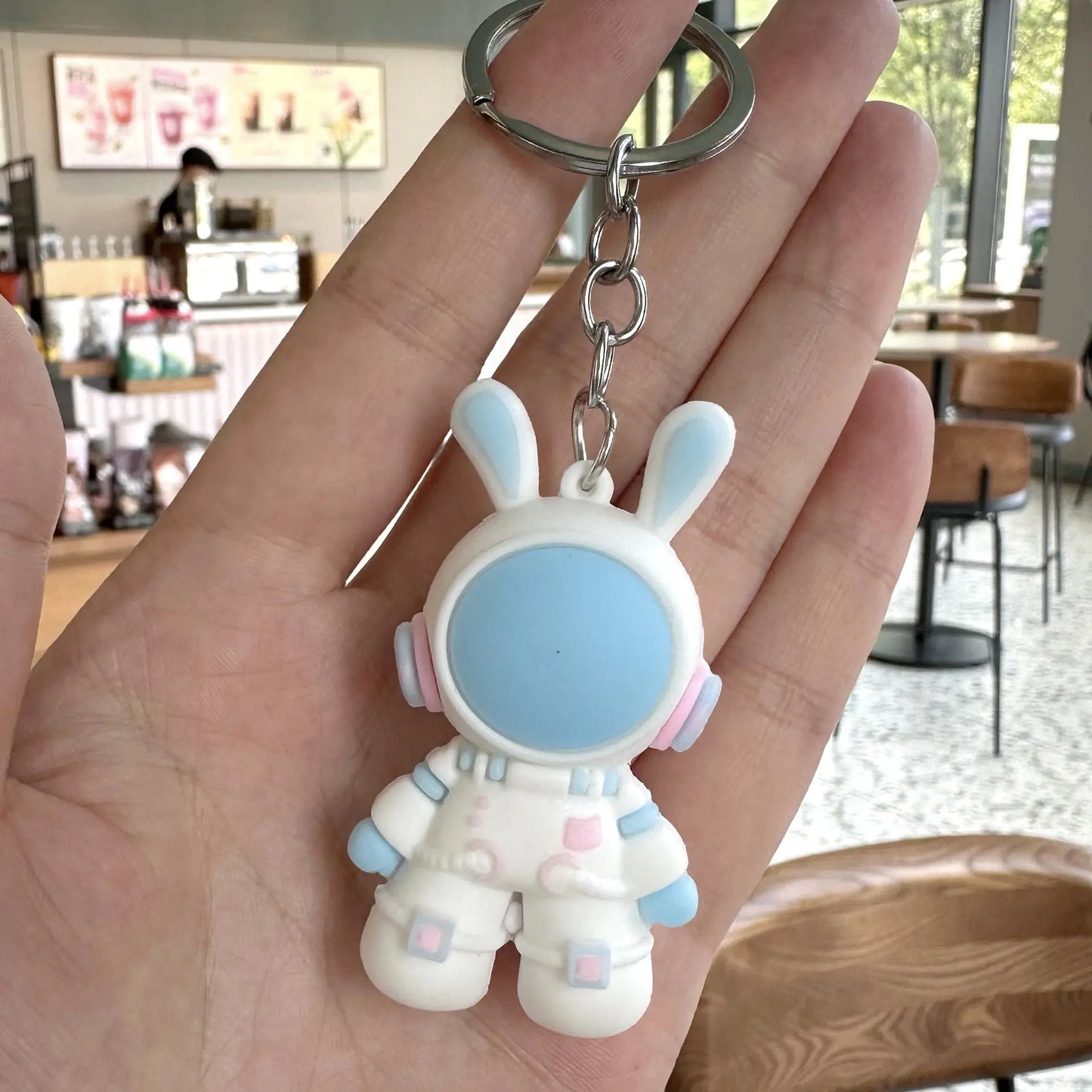 Cute Cartoon Space Rabbit Astronaut Keychain Pendant